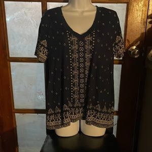 BNWT Blue Lucky Brand 🍀 short sleeve shirt size large